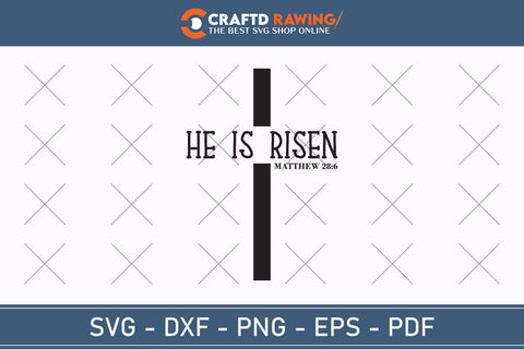 He Is Risen SVG, PNG, Christian Easter Svg Files, Door Hanger Svg, Door Sign Svg, Round Sign Svg, He Is Risen Png, Easter Sign Svg Svg Png Cutting File SVG Debashish Barman 