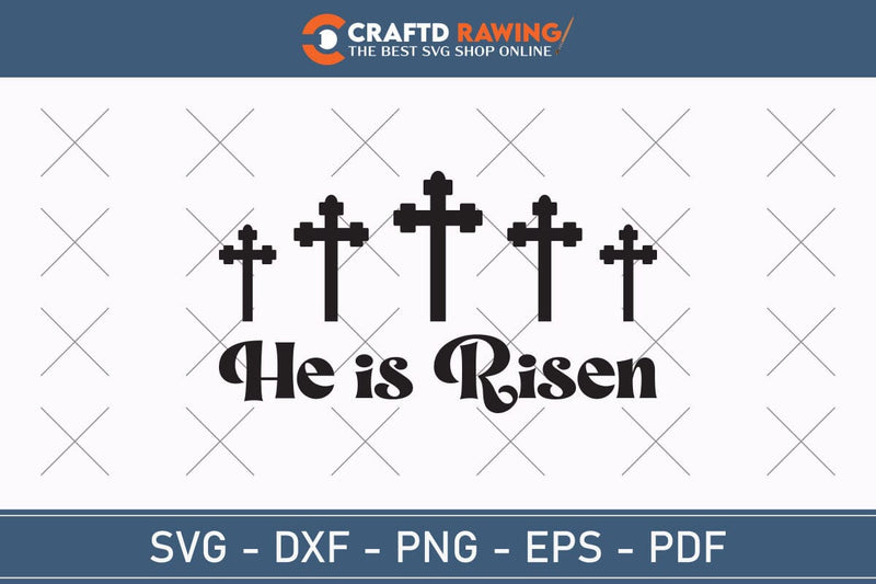 He Is Risen SVG, PNG, Christian Easter Svg Files, Door Hanger Svg, Door Sign Svg, Round Sign Svg, He Is Risen Png, Easter Sign Svg Svg Png Cutting File SVG Debashish Barman 
