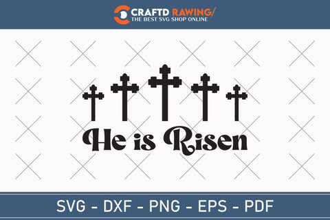 He Is Risen SVG, PNG, Christian Easter Svg Files, Door Hanger Svg, Door Sign Svg, Round Sign Svg, He Is Risen Png, Easter Sign Svg Svg Png Cutting File SVG Debashish Barman 