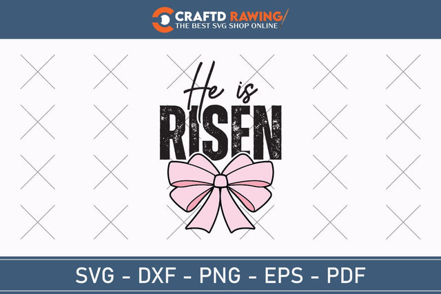 He Is Risen SVG, PNG, Christian Easter Svg Files, Door Hanger Svg, Door Sign Svg, Round Sign Svg, He Is Risen Png, Easter Sign Svg Svg Png Cutting File SVG Debashish Barman 