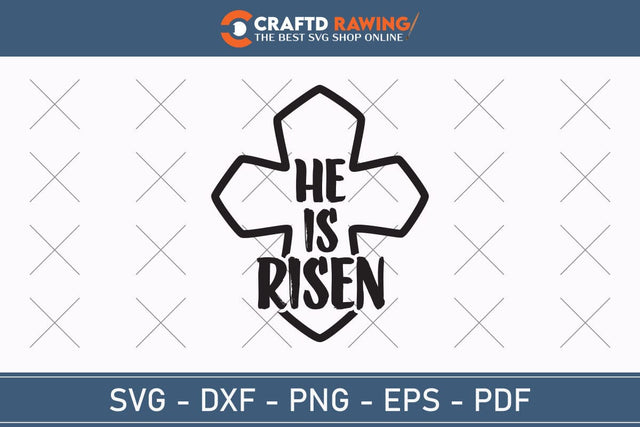 He Is Risen SVG, PNG, Christian Easter Svg Files, Door Hanger Svg, Door Sign Svg, Round Sign Svg, He Is Risen Png, Easter Sign Svg Svg Png Cutting File SVG Debashish Barman 