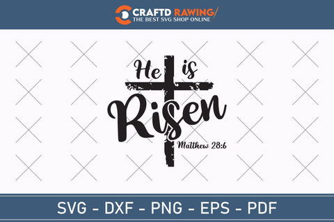 He Is Risen SVG, PNG, Christian Easter Svg Files, Door Hanger Svg, Door Sign Svg, Round Sign Svg, He Is Risen Png, Easter Sign Svg Svg Png Cutting File SVG Debashish Barman 