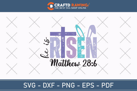 He Is Risen SVG, PNG, Christian Easter Svg Files, Door Hanger Svg, Door Sign Svg, Round Sign Svg, He Is Risen Png, Easter Sign Svg Svg Png Cutting File SVG Debashish Barman 