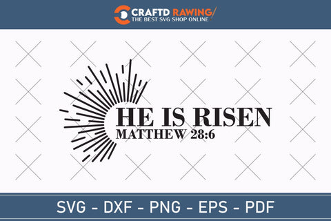 He Is Risen SVG, PNG, Christian Easter Svg Files, Door Hanger Svg, Door Sign Svg, Round Sign Svg, He Is Risen Png, Easter Sign Svg Svg Png Cutting File SVG Debashish Barman 