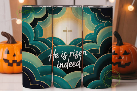He Is Risen Tumbler Wrap 20oz Sublimation PixelChick 