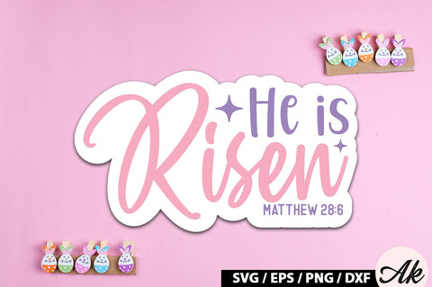 He is riser matthew 28 6 SVG Stickers SVG akazaddesign 