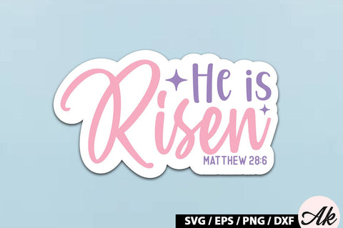 He is riser matthew 28 6 SVG Stickers SVG akazaddesign 