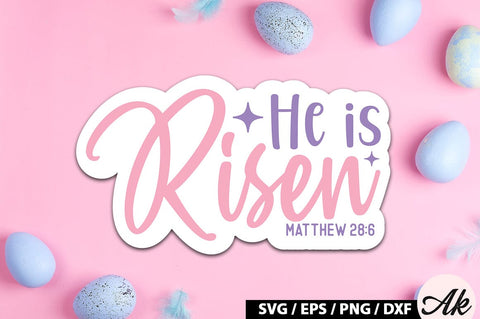 He is riser matthew 28 6 SVG Stickers SVG akazaddesign 