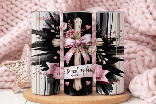 He Loved Us First Tumbler Wrap Sublimation DesignSVG 