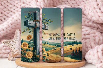 He Owns the Cattle 20oz Tumbler Wrap Sublimation DesignSVG 