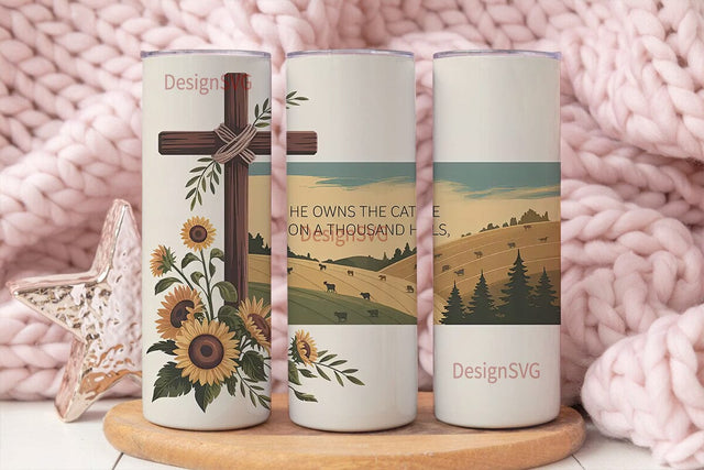 He Owns the Cattle 20oz Tumbler Wrap Sublimation DesignSVG 