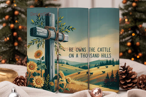 He Owns the Cattle 20oz Tumbler Wrap Sublimation DesignSVG 
