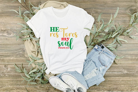 He restores my soul psalm 23 3 SVG Angelina750 