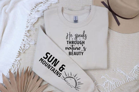 He speaks through natures beauty Sleeve SVG Design, Christian Sleeve SVG, Faith SVG Design, Jesus Sleeve SVG SVG Regulrcrative 
