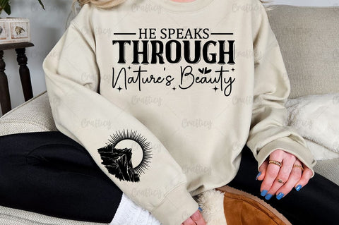 He speaks through natures beauty Sleeve SVG Design SVG Designangry 