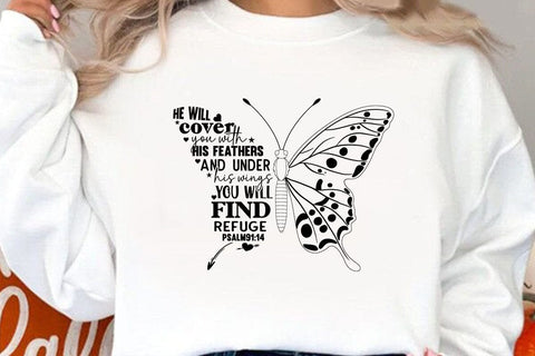 he will cover you with his feathers SVG Angelina750 