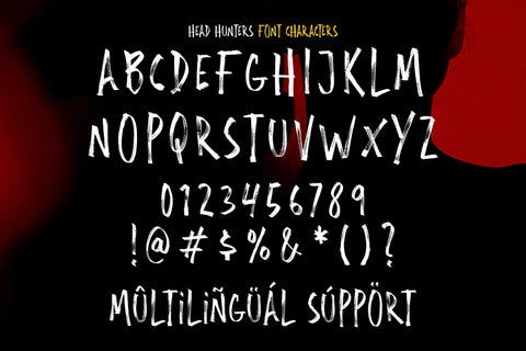 Head Hunters - Hand-Brushed Font Font Timur type 