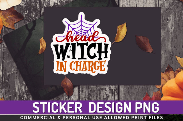 Head witch in Stickers Design Sublimation Regulrcrative 