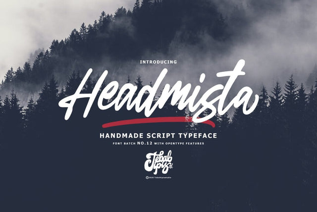 Headmista Script Typeface Font Fadeline Std. 