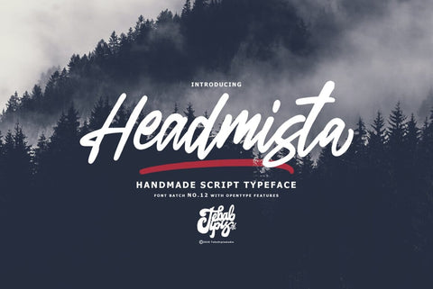 Headmista Script Typeface Font Fadeline Std. 