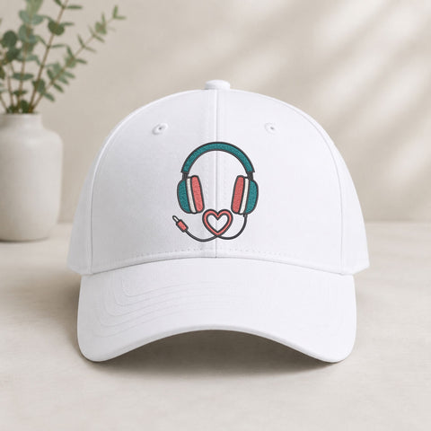 Headphones Heart Machine Embroidery Design – Music Lover Headset Embroidery File Embroidery/Applique DESIGNS PatternFeed8 