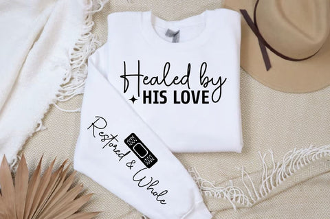 Healed by His Love Sleeve SVG Design, Christian Sleeve SVG, Faith SVG Design, Jesus Sleeve SVG SVG Regulrcrative 