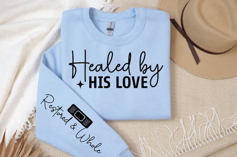 Healed by His Love Sleeve SVG Design, Christian Sleeve SVG, Faith SVG Design, Jesus Sleeve SVG SVG Regulrcrative 