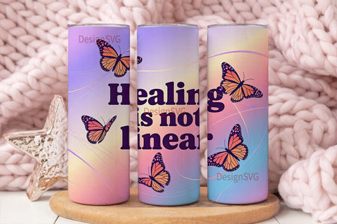 Healing Butterfly 20oz Tumbler Wrap Sublimation DesignSVG 