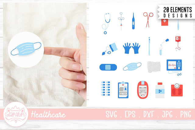 Healthcare Clipart Bundle | Health Care Sign And Symbol SVG dapiyupi store 