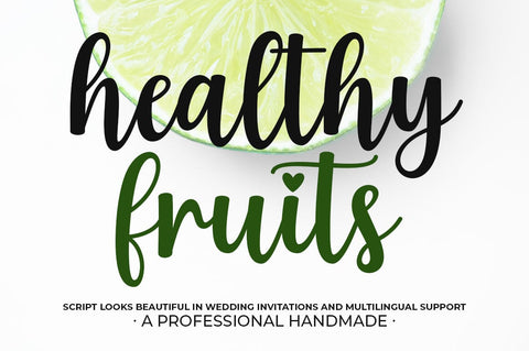Healthy Fruits Font Studio Natural Ink 