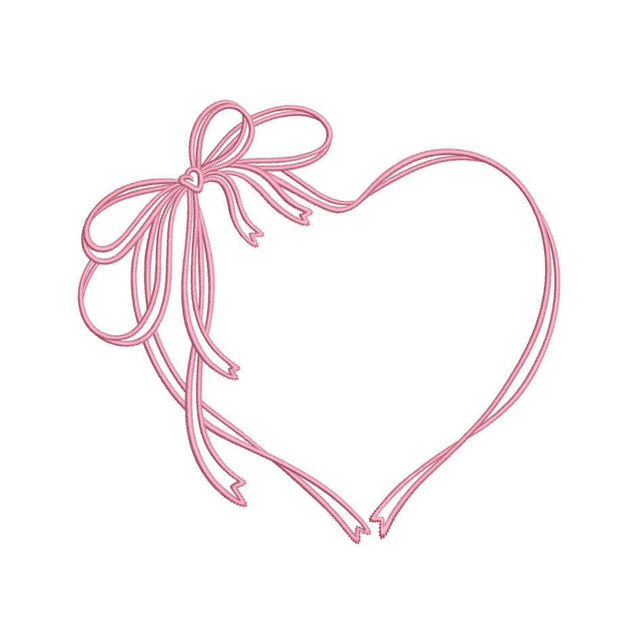 Heart and Bow Machine Embroidery Design, Love Embroidery File, 4 sizes, Instant Download Embroidery/Applique DESIGNS Nino Nadaraia 