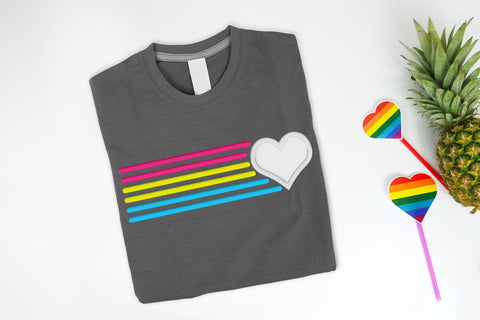 Heart and Rainbow Lines LGBT Applique Embroidery Embroidery/Applique DESIGNS Designed by Geeks 