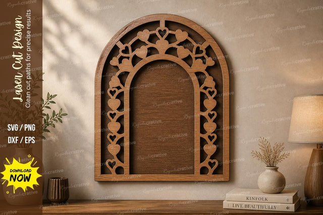 Heart Arch Frame laser Cut svg Cutting file SVG Regulrcrative 