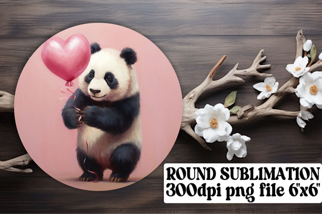 Heart Balloon Animals: Sublimation Circle Collection Sublimation afrosvg 