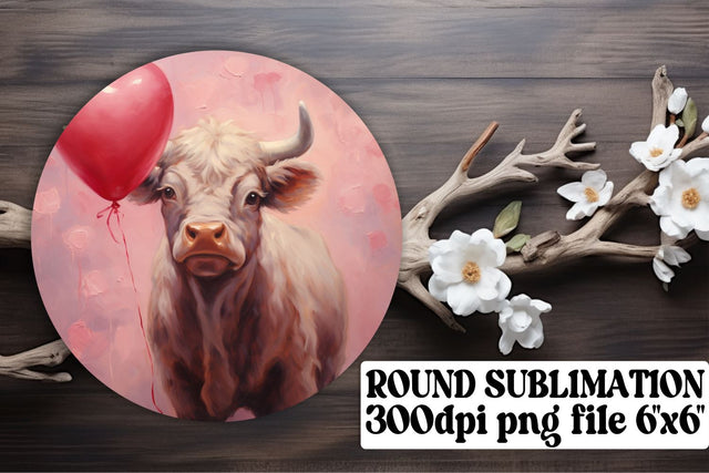 Heart Balloon Animals: Sublimation Circle Designs for All Sublimation afrosvg 