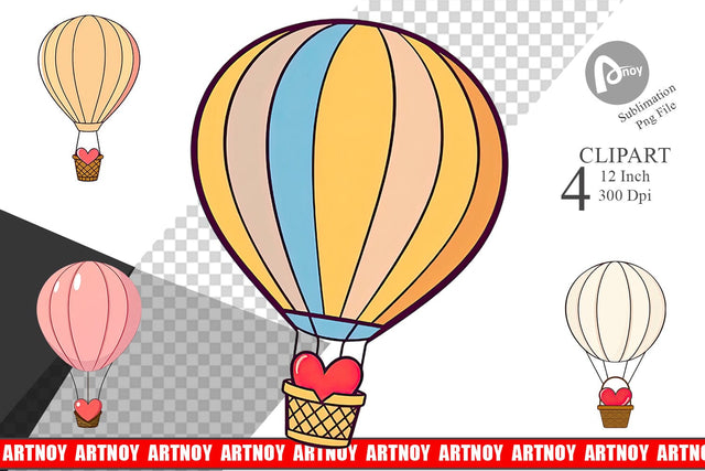 Heart Balloon Clipart Sublimation artnoy 
