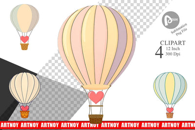 Heart Balloon Clipart Sublimation artnoy 