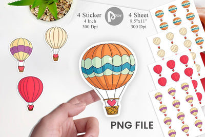 Heart Balloon Sticker Sublimation artnoy 