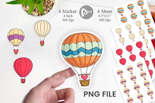 Heart Balloon Sticker Sublimation artnoy 
