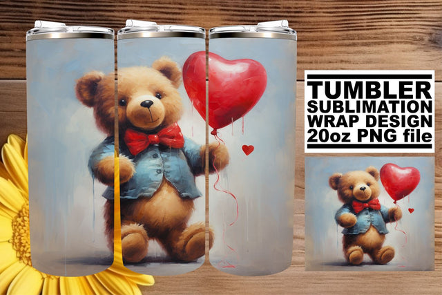 Heart Balloon Sublimation for Tumblers - Valentine's Theme Sublimation afrosvg 
