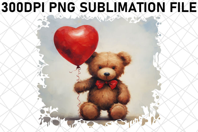 Heart Balloon Watercolor Valentine's Design Sublimation afrosvg 