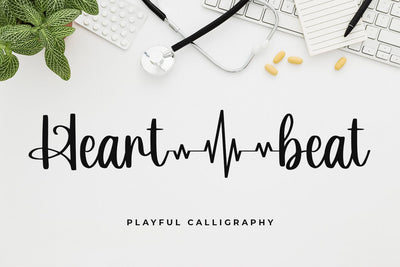 Heart Beat Font Abo Daniel Studio 
