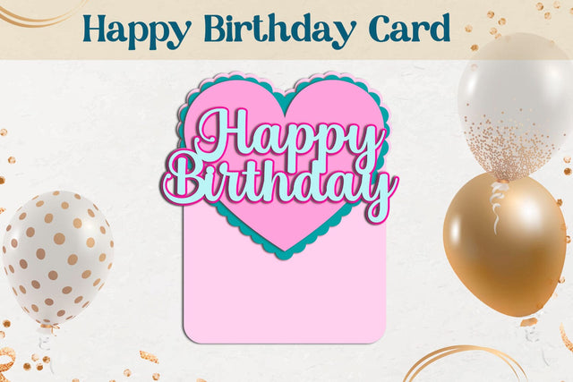 Heart Birthday card svg, 3d layered card paper craft SVG AnastasiyaArtDesign 