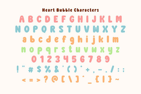 Heart Bubble - Playful Bubble Font Font Masyafi Studio 