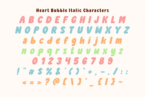 Heart Bubble - Playful Bubble Font Font Masyafi Studio 