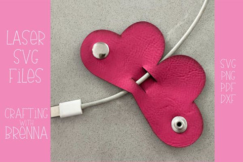 Heart Cable Organizer Laser SVG File SVG Crafting With Brenna 
