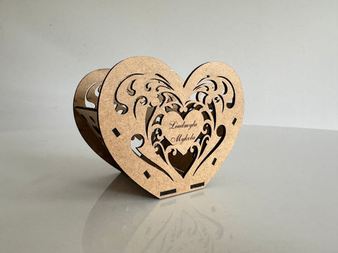 Heart Candle Holder – Valentine’s Day Laser Cut Design 💕 SVG LaserCutano 