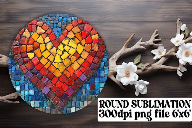 Heart-Centric Sublimation Key Rings - Circular Elegance Sublimation afrosvg 