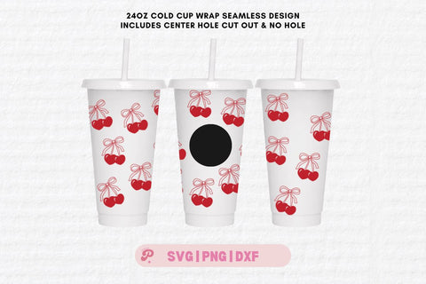 Heart Cherry Cold Cup SVG SVG Totally Posie 