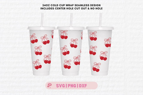 Heart Cherry Cold Cup SVG SVG Totally Posie 